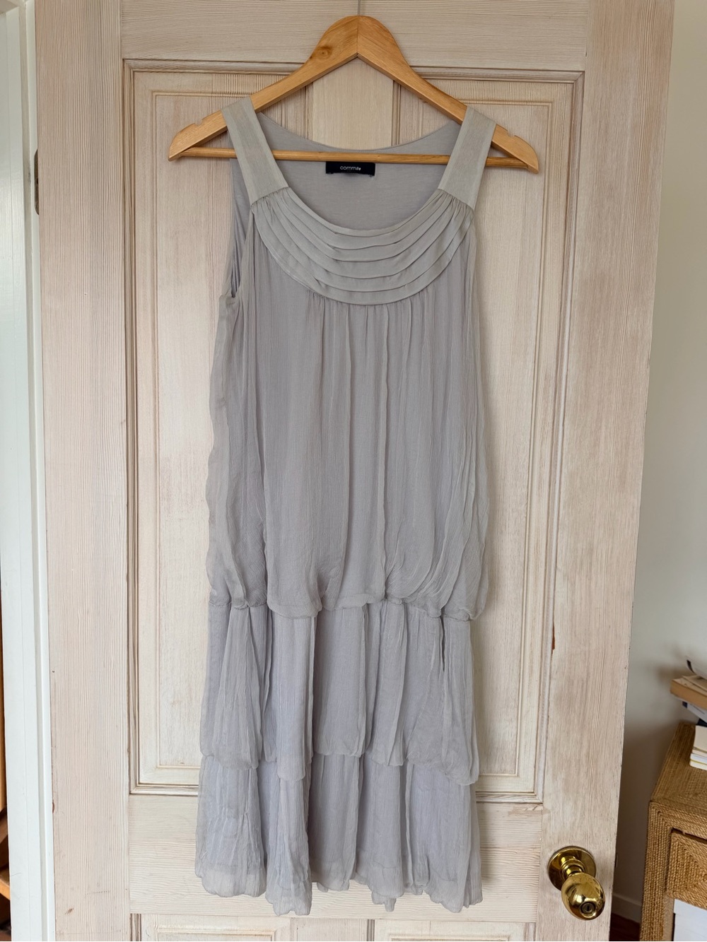 Light Gray Tiered Sleeveless Dress by Cotton On